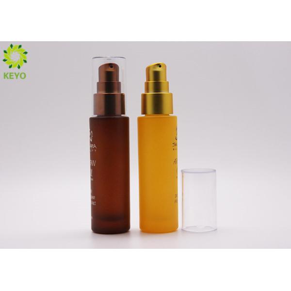 CBD Hemp Oil Essential Oil Glass Airless Pump Bottles With Cusotm Silk Printing Logo