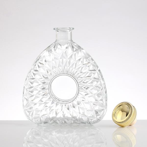 Tipo de vedação personalizável 250ml 750ml garrafa de vidro transparente de uísque para produtos personalizados