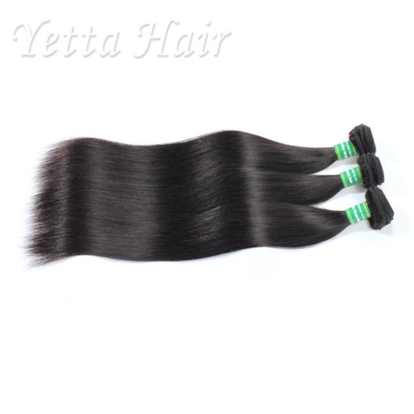 Extensões malaias pretas naturais do cabelo humano/cabelo reto Remy da beleza