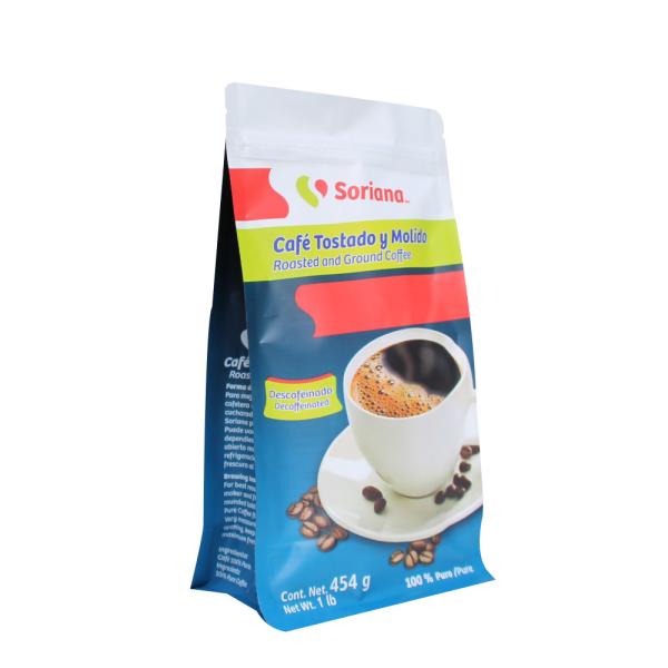 Custom Printed Doypack Resealable Black Matte  Coffee Bag with Valve