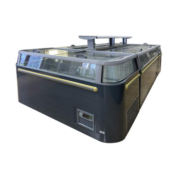 Замораживатель комбайна острова двери сползая стекла замораживателя острова супермаркета -18~-22℃ коммерчески замороженный