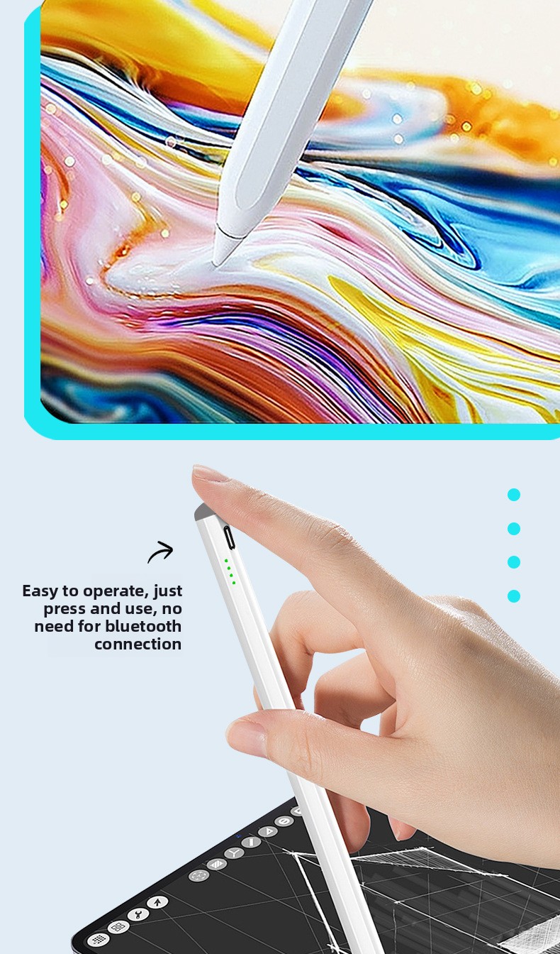 iPad Pencil Magnetic-Charging Capacitive Stylus for Pencil Alternative Compatible Touch Pen for Handwriting Model C1