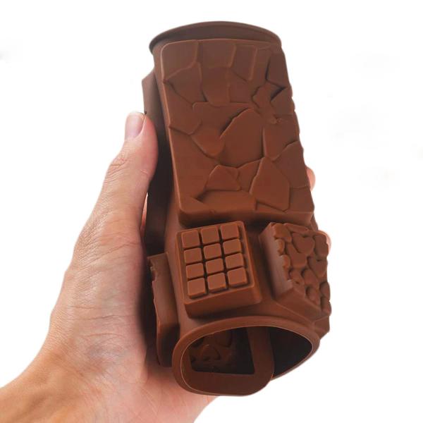 MHC Christmas Deep Dubai Chocolate Bar Mould Custom Big Rectangle Silicone Chocolate Mold
