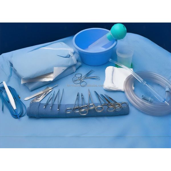 Haixin Direct Sale Disposable Sterile Universal Surgical Reinforced Drape General Pack Set C-section Surgical Drape