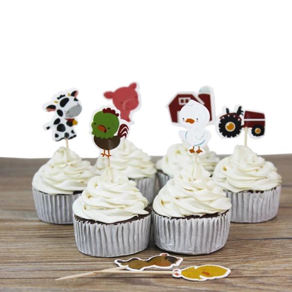 Kids Birthday Eco Friendly Animals Party Cake Topper