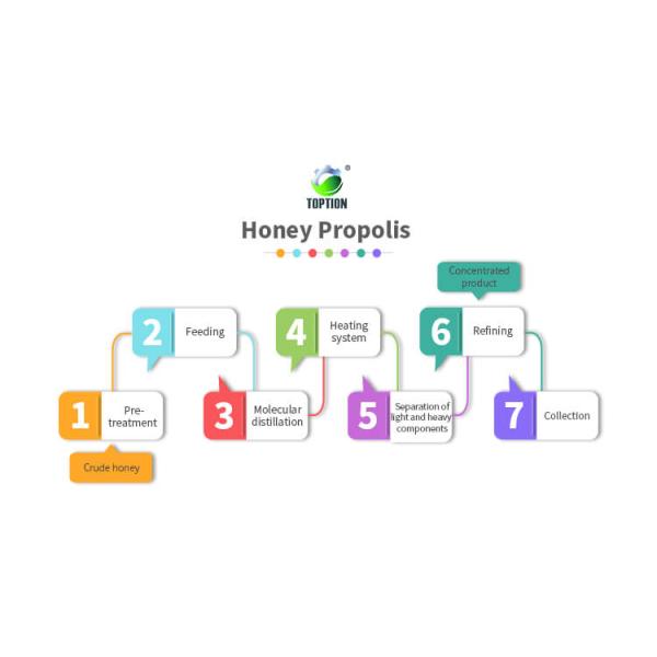 Honey Propolis Purification Wiped Film Evaporator Short Path Vacuum Distillation