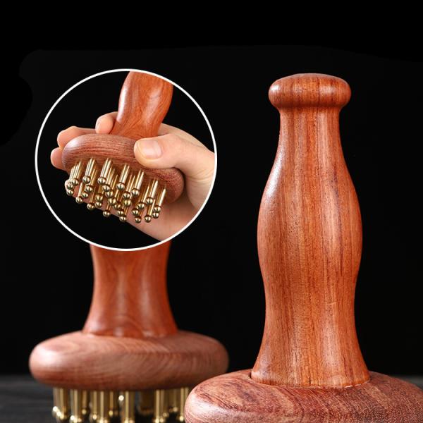 Gua Sha Function Brass Universal Meridian Massage Comb Body Massage Brush Scalp Relax And Hair Growth Head Massage Tool