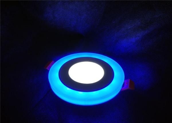 2 In 1 Two - Color Concealed Round Slim LED Panel Light 6 Watt For Meeting Room / Showroom