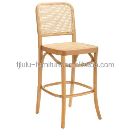 Muebles comerciales Taburete de escritorio de madera con marco natural y sin diseño plegado