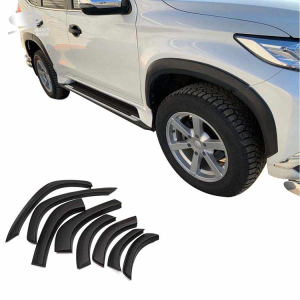 3kg ABS Plastic Fender Flares , Slim Style Matte Black Wheel Well Flares