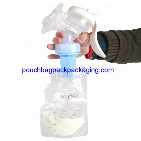 Blue pp adapter for breast milk storage bag, connect pump directly