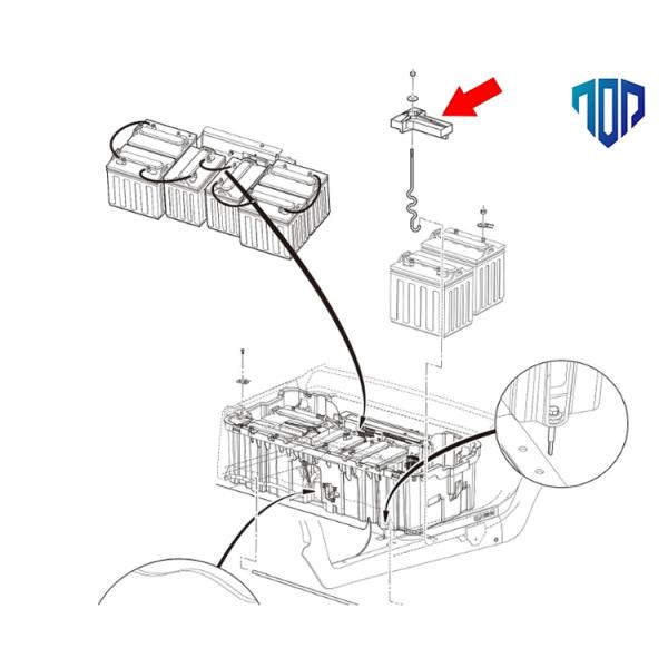 Батарея установки набора 12V перестановки кронштейна перестановки батареи зависящая простая держит вниз