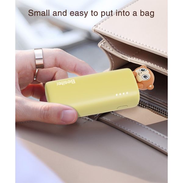 ABS Mini Phone Power Bank Fast Charging Customizable 4000mAh