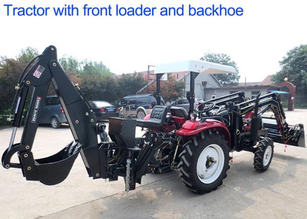 Agriculture Four Wheel Tractor 150 Hp Diesel Engine With Front Loader / Backhoe