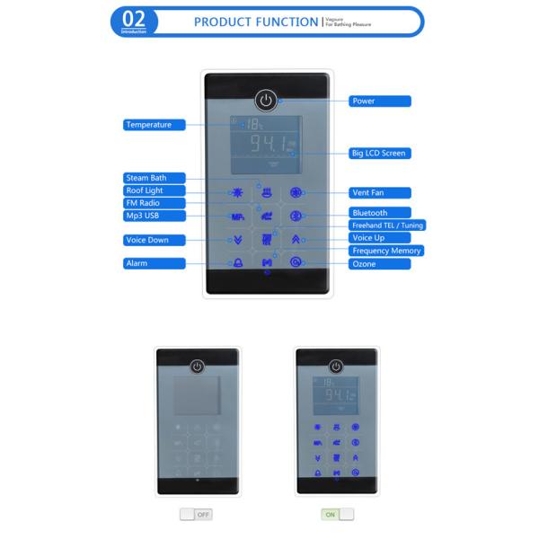 Floor Mounted Commercial Steam Room Equipment IPX5 Waterproof ROHS Certification
