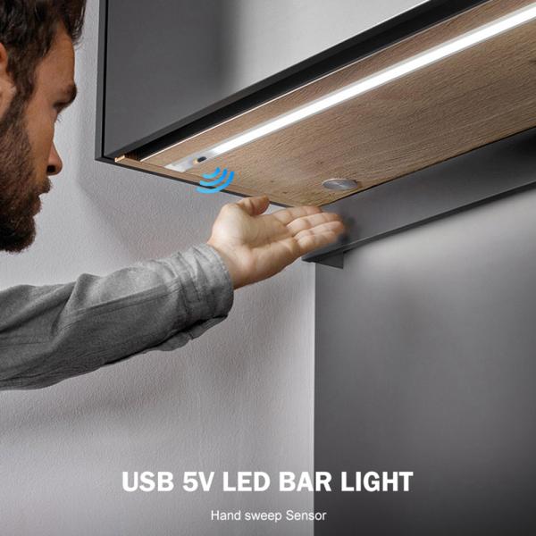 Infrared Light Hand Wave Motion Sensor USB Rechargeable For Kitchen Cabinet