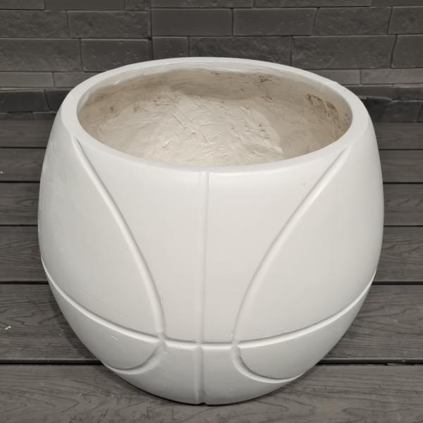 Classic Basketball Design Sporty Fun Themed Appearance Spherical Fiber Clay Planter