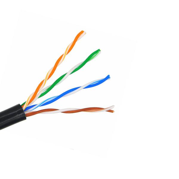 Solid Networking PVC Cat5e Lan Cable FTP 0.50mm Copper Clad Aluminum 305 m / roll