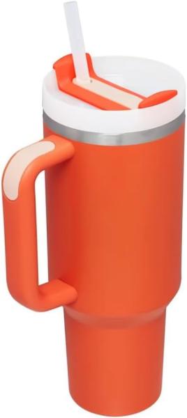 40oz de silicone de botas de palha tapa tapa de viagem caneca de café Stanley de aço inoxidável copo com alça
