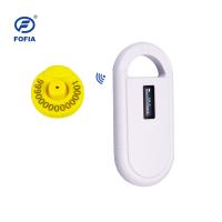Escáner de microchip de animales blanco OLED 24/7 con lector de RFID de mano incorporado