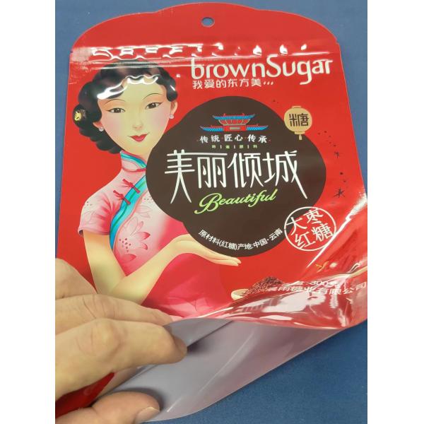 Sugar Laminated Zipper Bags Plastik seal Composite Aluminum Foil Bags