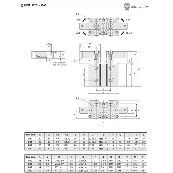 Casting Pneumatic Swing Clamp , Double Acting Pneumatic Cylinder Power Saving
