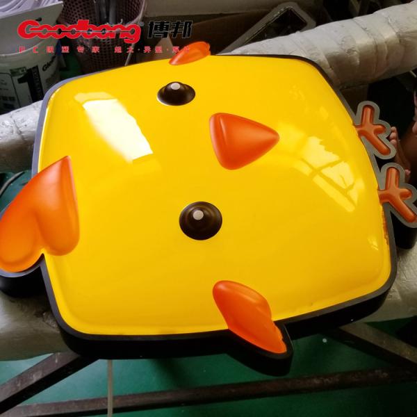 Signboard manufacturer Food company custom-made outdoor cute chicken shaped blister vacuum foam led light box