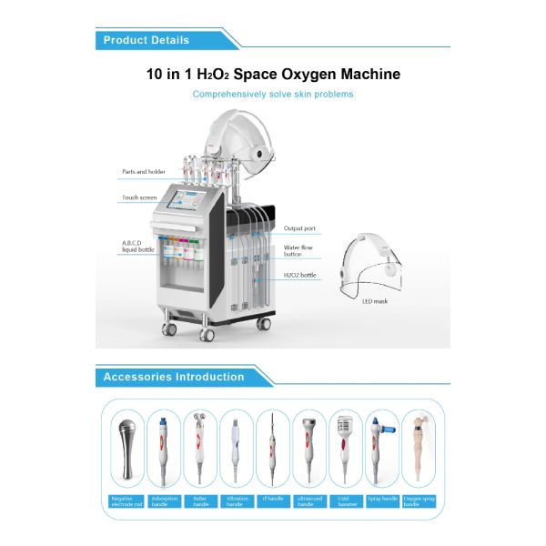 Oxygen Infusion 10 In 1 Hydra Dermabrasion Machine Facial Beauty Equipment
