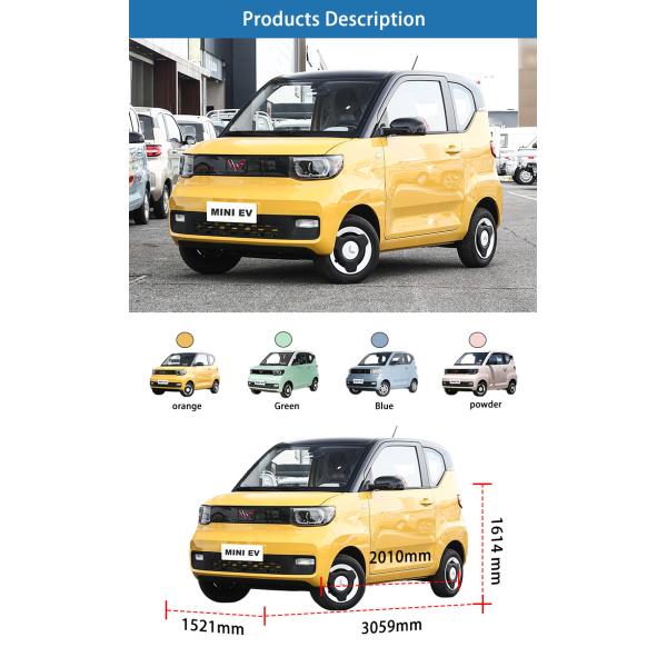 Китай Дешевые новые энергетические транспортные средства Подержанный электромобиль Wuling Mini Ev