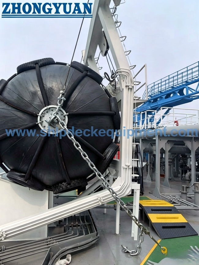 2.5–16T Hydraulic Fender Crane | Rubber Fender Davit for Ship Deck Equipment
