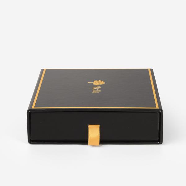 Custom Logo Die Cut Paper Gift Boxes High Density EPE Foam Insert Shockproof Trays Drawer Slide Embossed Sponge Cardboard