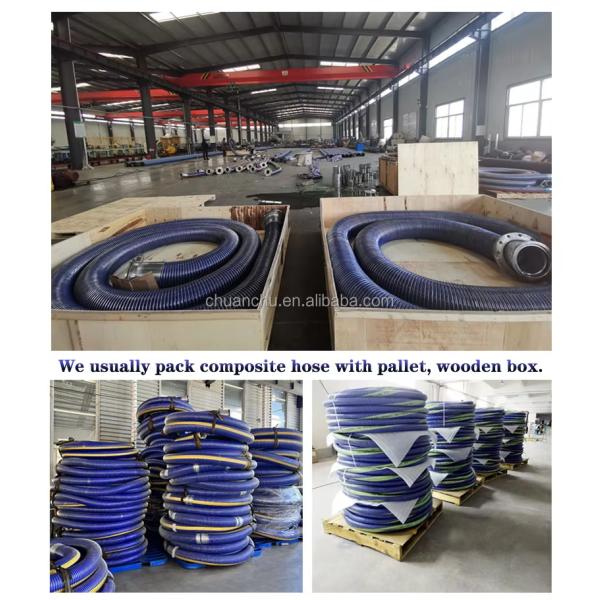 Résistance aux produits chimiques Résistance à la corrosion Résistance aux produits chimiques tuyau d'aspiration tuyau de livraison Industrie tuyau en caoutchouc flexible composite