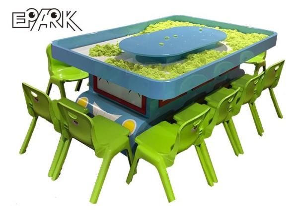 Indoor Amusement Game Machines , Commercial Painting Table Cartoon Car Sand Table Equiped Toys