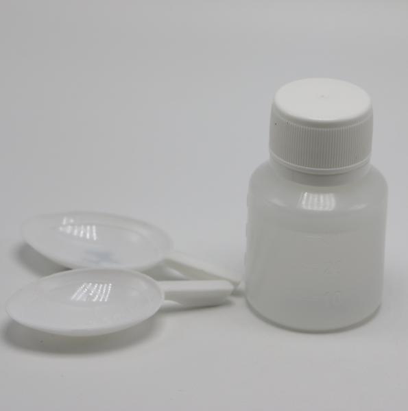 Botão de plástico transparente PE para medição de medicamentos líquidos 30 ml Capacidade e colher