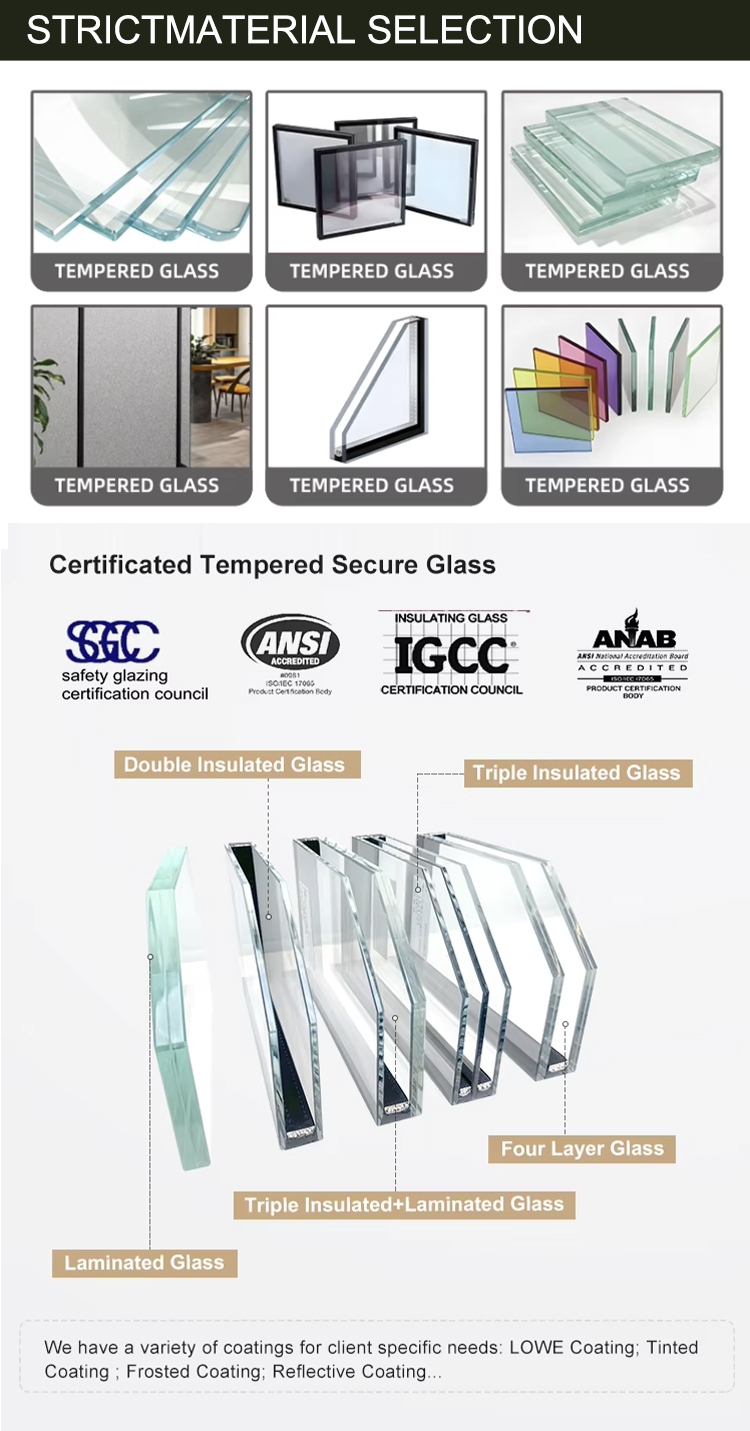 Interior Modern Sliding Door Stable Structure Easy Operation Windproof Waterproof Thermal Insulation Aluminum Material Long