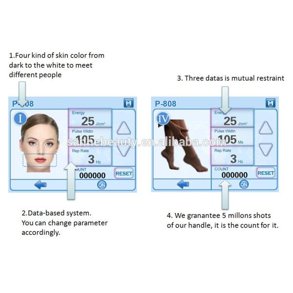 Germany import 808nm diode laser hair removal, permanent hair removal machine