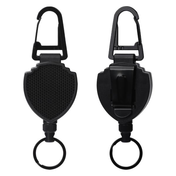 Deyi Badge Reel Heavy Duty Badge Holder Retractable Gear Retractable Cord Black Metal Color