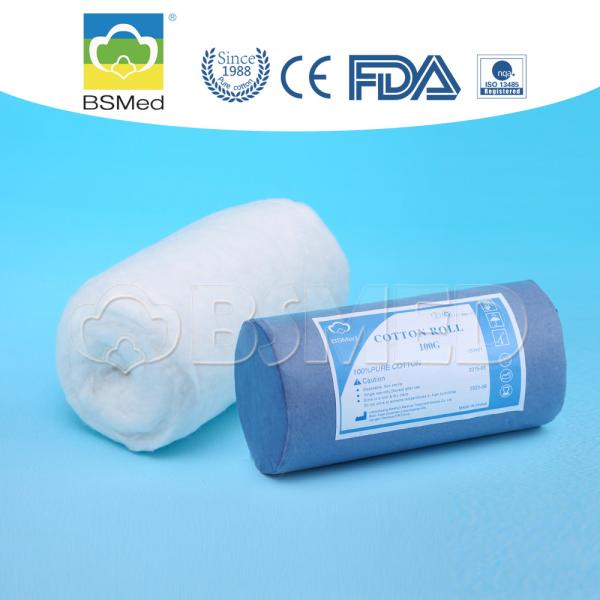 High‑absorbency Absorbent Medical Cotton Wool Roll of 100% pure cotton Single‑use Medical‑grade low‑lint for dental & wound cleaning & hemostasis CE ISO13485 FDA Approved OEM Available