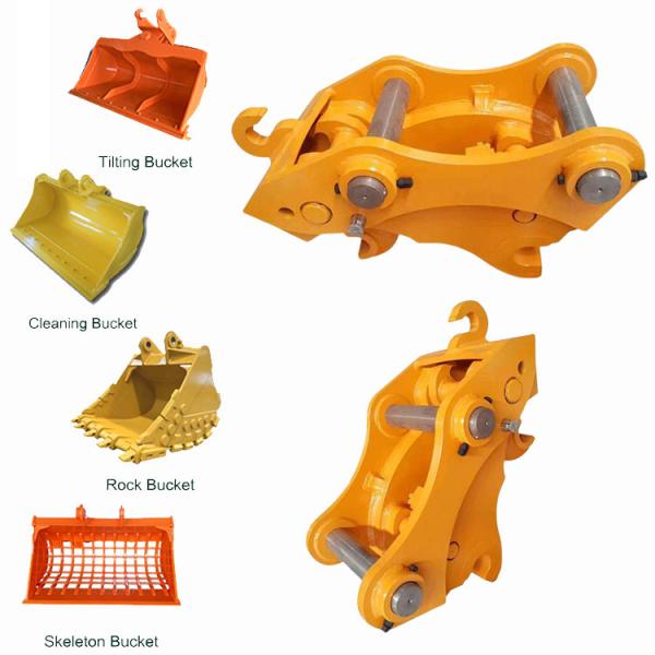 Safe High Effective Hydraulic Excavator Quick Coupler Hitch With Pins For  Hitachi Komatsu Sanny