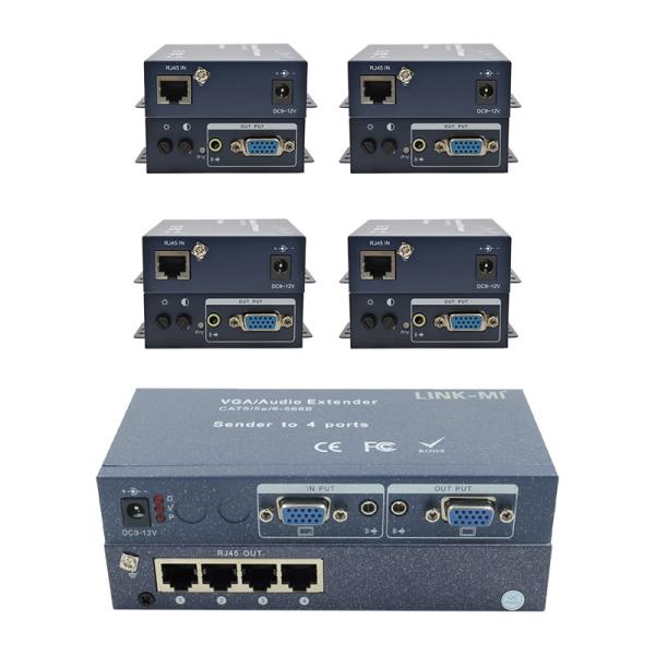 15pin 4 Port VGA Extender 1 To 4 VGA Splitter 4 Channels Video UTP Extender