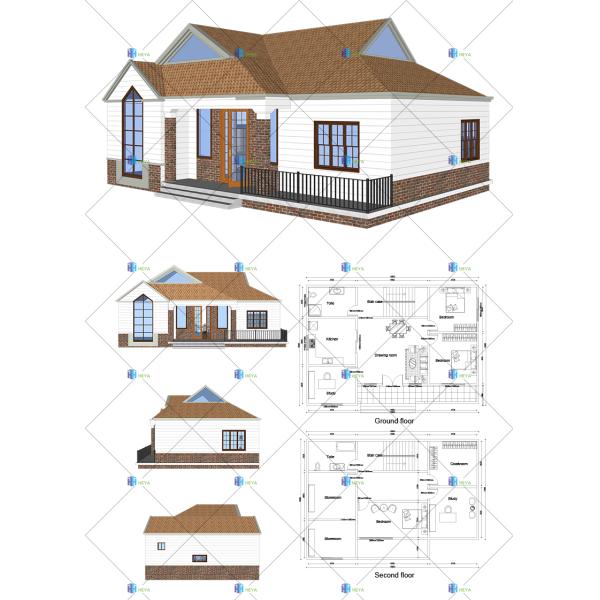Luxury Villa - (QB01) Heya Steel Light Luxury Villa Design Building Steel Buildings Poland Project