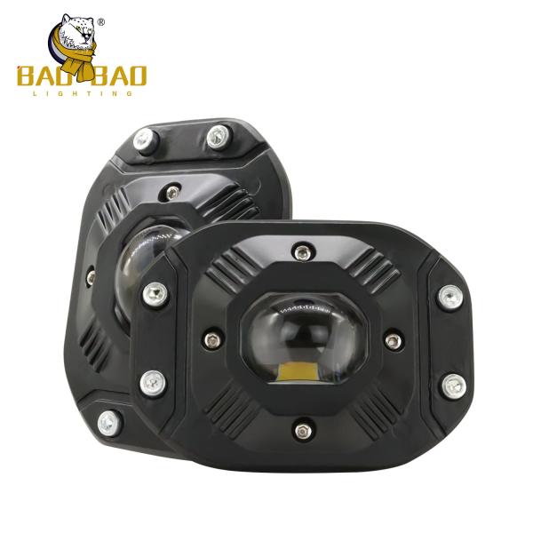 White Yellow Aluminum Black 24V Motorcycle Universal LED Headlight