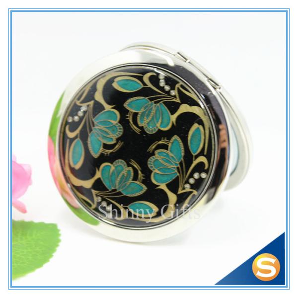 Shinny Gifts Lady Metal Makeup Mirror Exquisite And Durable Compact Mirror