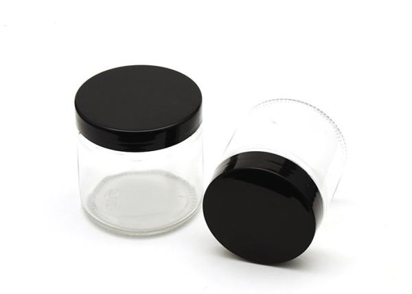 Eco Friendly Cosmetic Glass Bottles Glass Cosmetic Jars 4oz Smooth Mouth