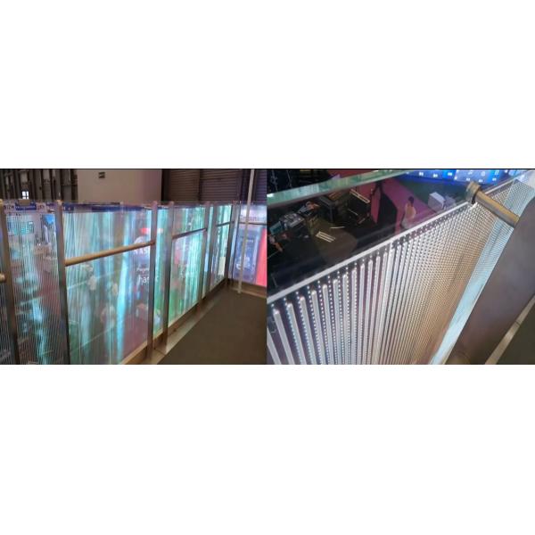 480X256mm Adhesive LED Screen , P8 Color Transparent LED Film