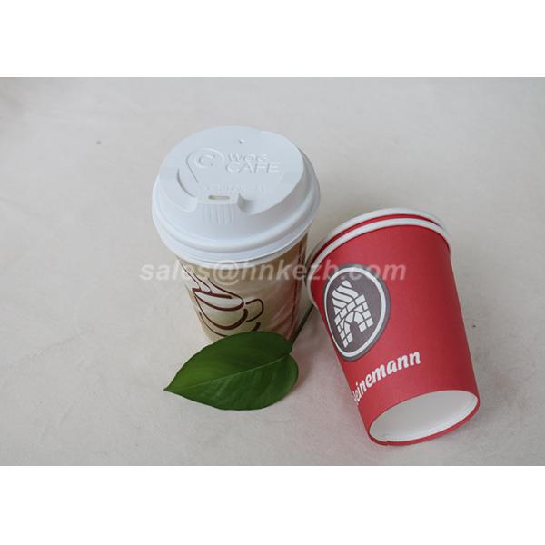 Customized White Paper Vending Cups , Disposable Coffee Cup For Hot / Cold Drink