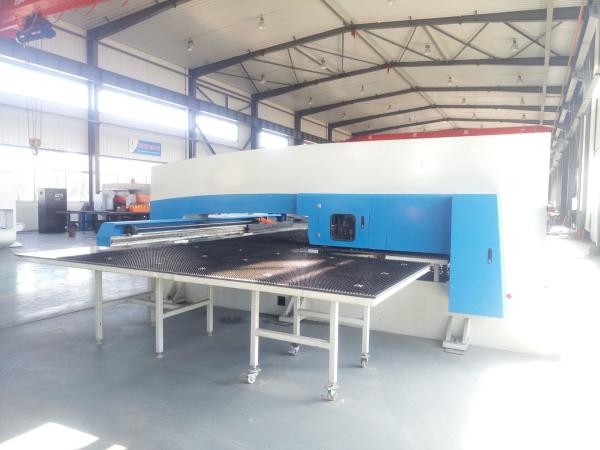Hydraulic Cnc Turret Punch Press Machine , Sheet Metal Hole Punch Press