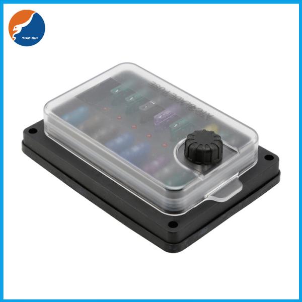 Marine Automotive Car Auto ATC ATO Blade Fuse Box Block LED Waterproof 10 Way Fuse Holder