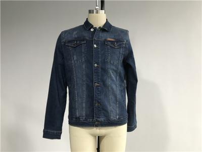 UZZI Mens Denim Jacket And Jeans Button Through Stretch Denim Trucker Jacket
