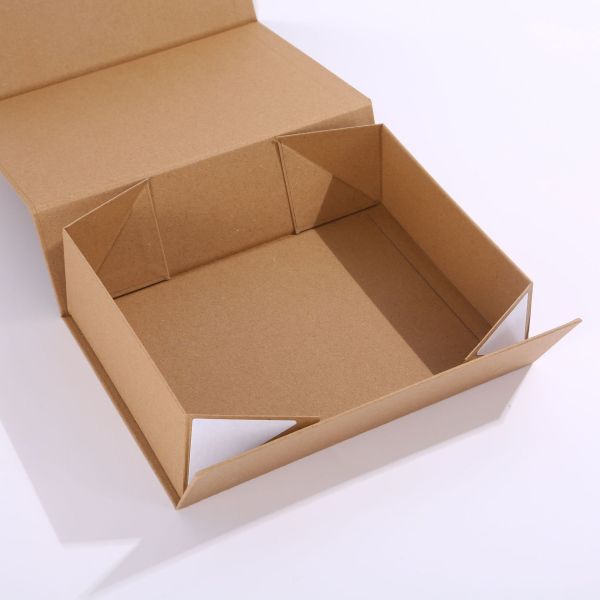 Magnetic Closure Flip Top Folding Gift Box One Piece Sturdy Packaging Hard Paperboard Structure Ready to Assemble Birthday Event Favor Box